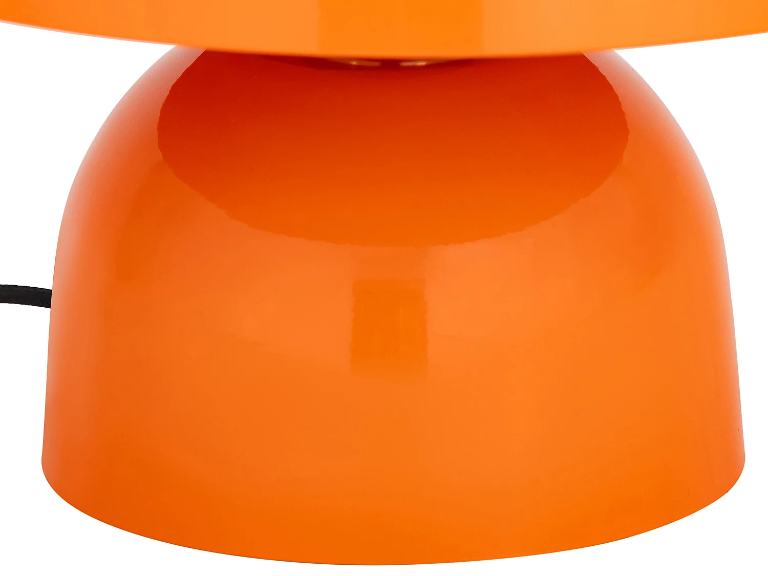 Lampe à poser champignon en métal - D. 31 x H.25 cm - Orange - SIDNEY