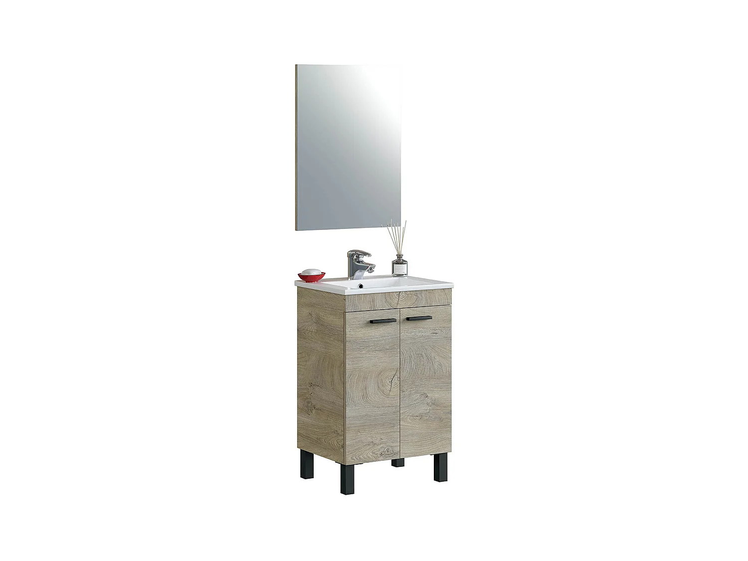 Mueble de baño con lavabo y espejo Essens