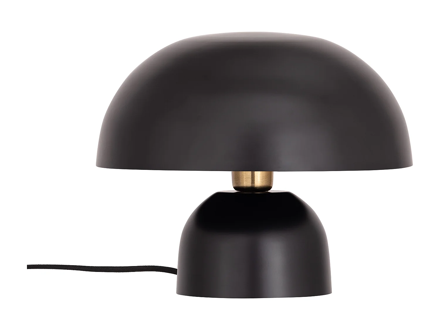 Lampe à poser champignon en métal - D. 31 x H.25 cm - Noir - SIDNEY