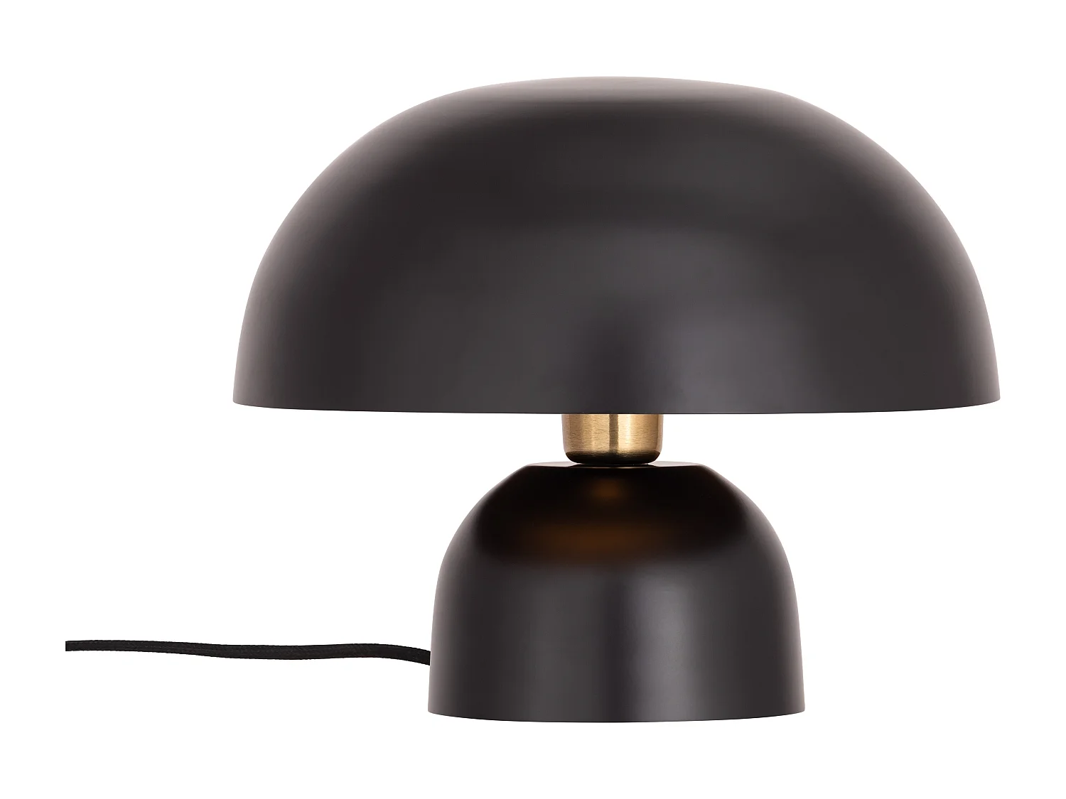 Lampe à poser champignon en métal - D. 31 x H.25 cm - Noir - SIDNEY