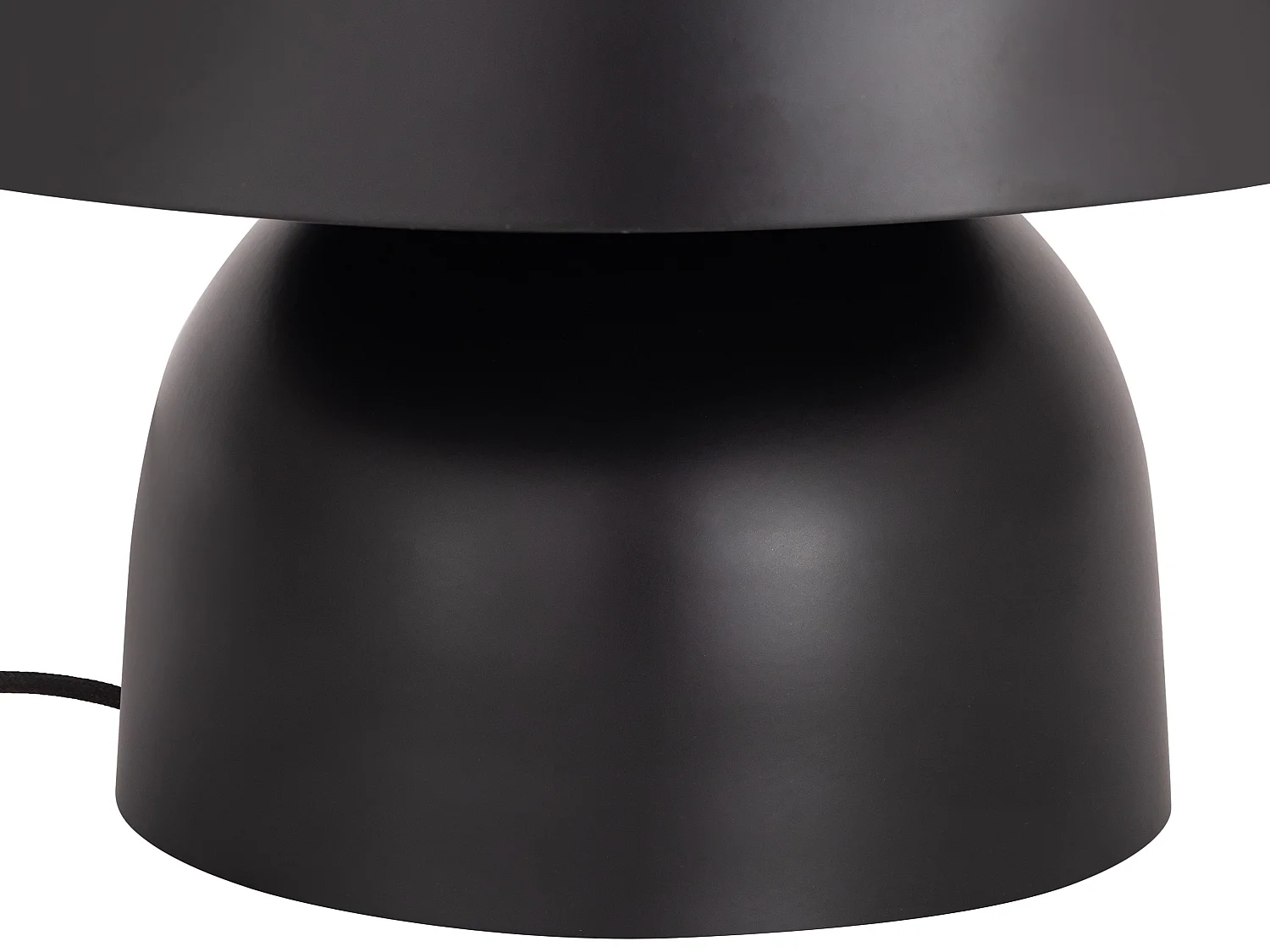 Lampe à poser champignon en métal - D. 31 x H.25 cm - Noir - SIDNEY