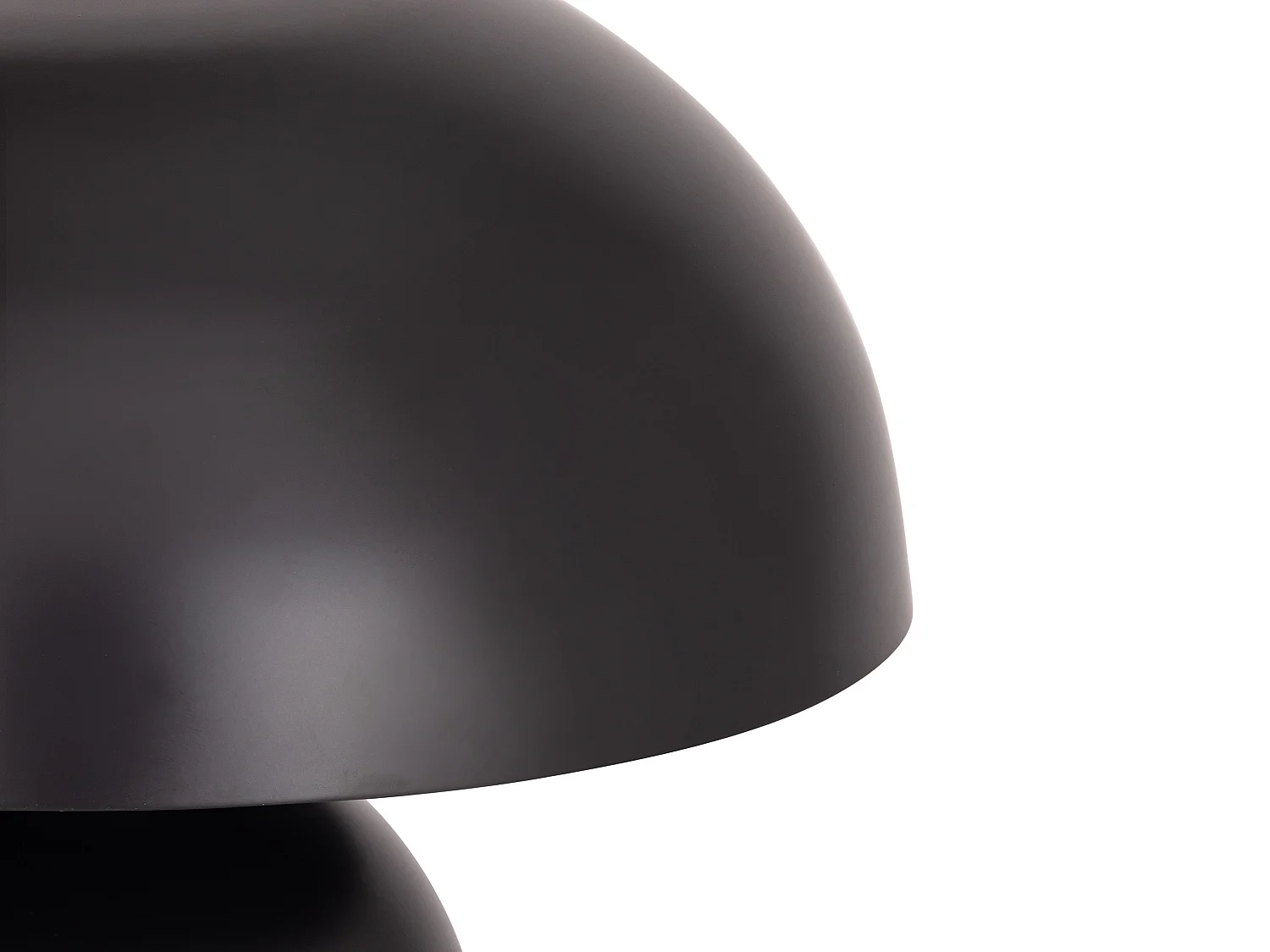 Lampe à poser champignon en métal - D. 31 x H.25 cm - Noir - SIDNEY