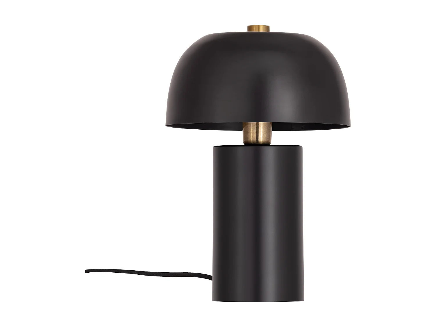 Lampe à poser champignon en métal - D. 26 x H.39 cm - Noir - WINDY