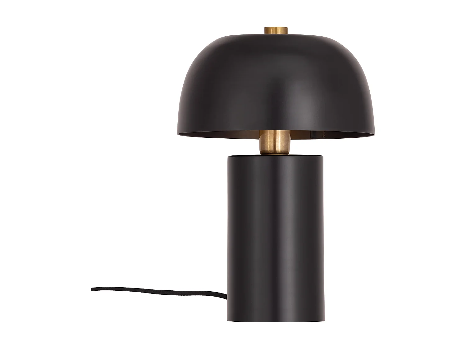 Lampe à poser champignon en métal - D. 26 x H.39 cm - Noir - WINDY