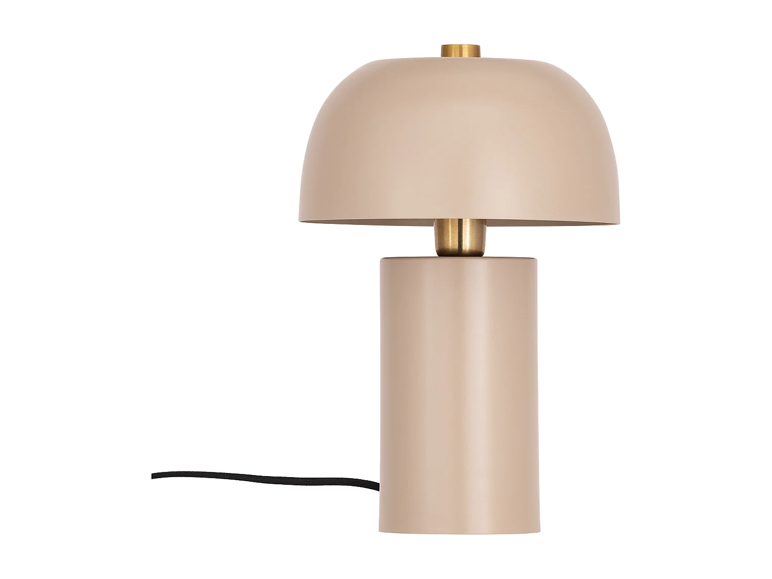 Lampe à poser champignon en métal - D. 26 x H.39 cm - Beige - WINDY