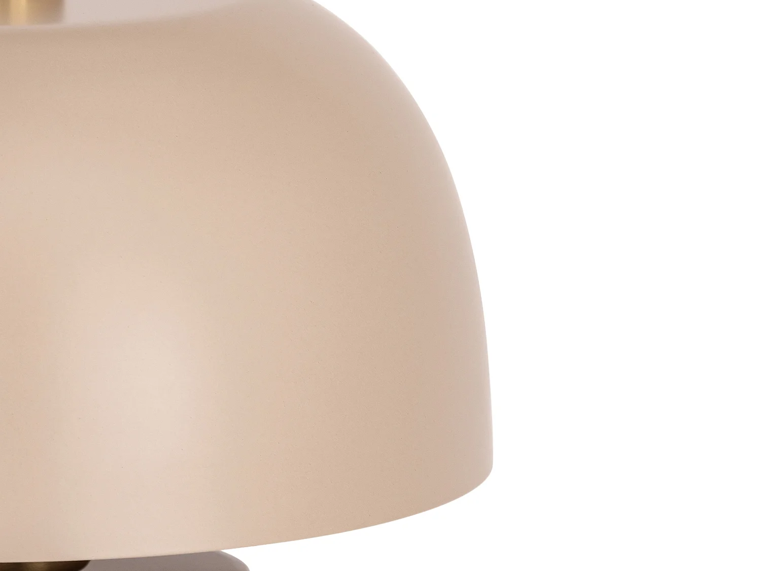 Lampe à poser champignon en métal - D. 26 x H.39 cm - Beige - WINDY
