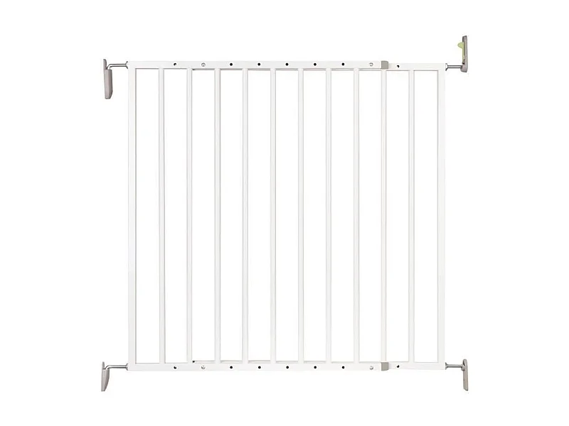 Barrière de sécurité Enfant VICTORIA - 64 à 113 cm - Blanc - Pivotante - Ouverture facile