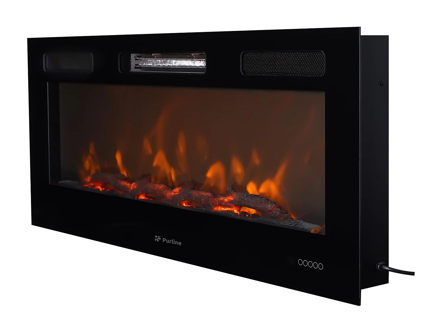 Panorama-openhaardcassette met luchtuitlaat aan de voorkant