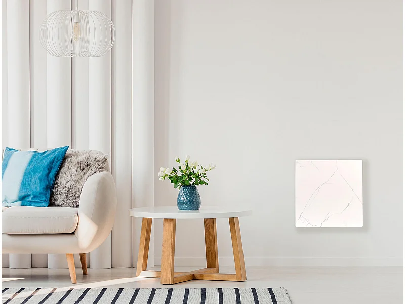 Émetteur thermique avec façade en céramique à finition marbrée