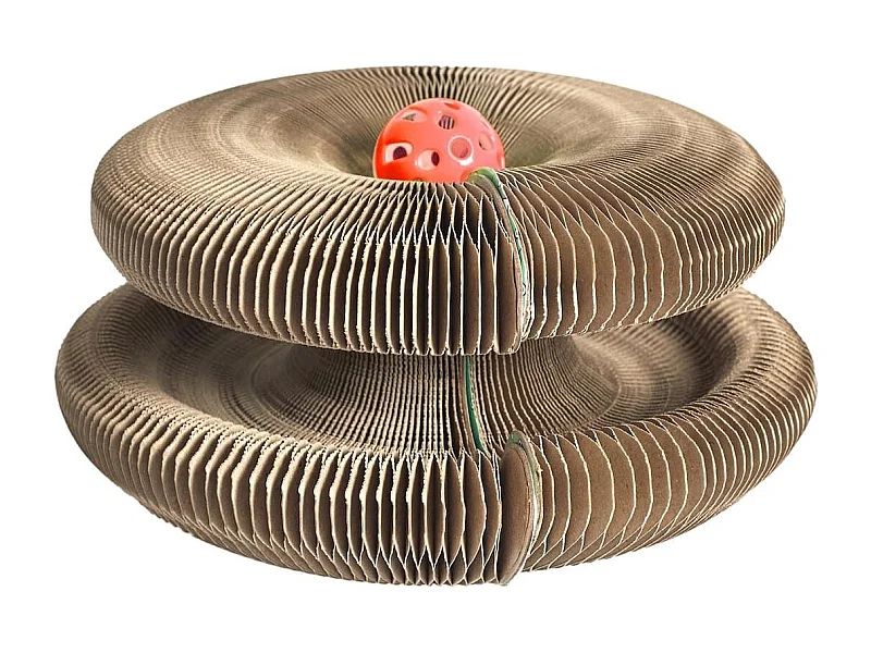 Jeu griffoir pour chat pliable avec 1 balle