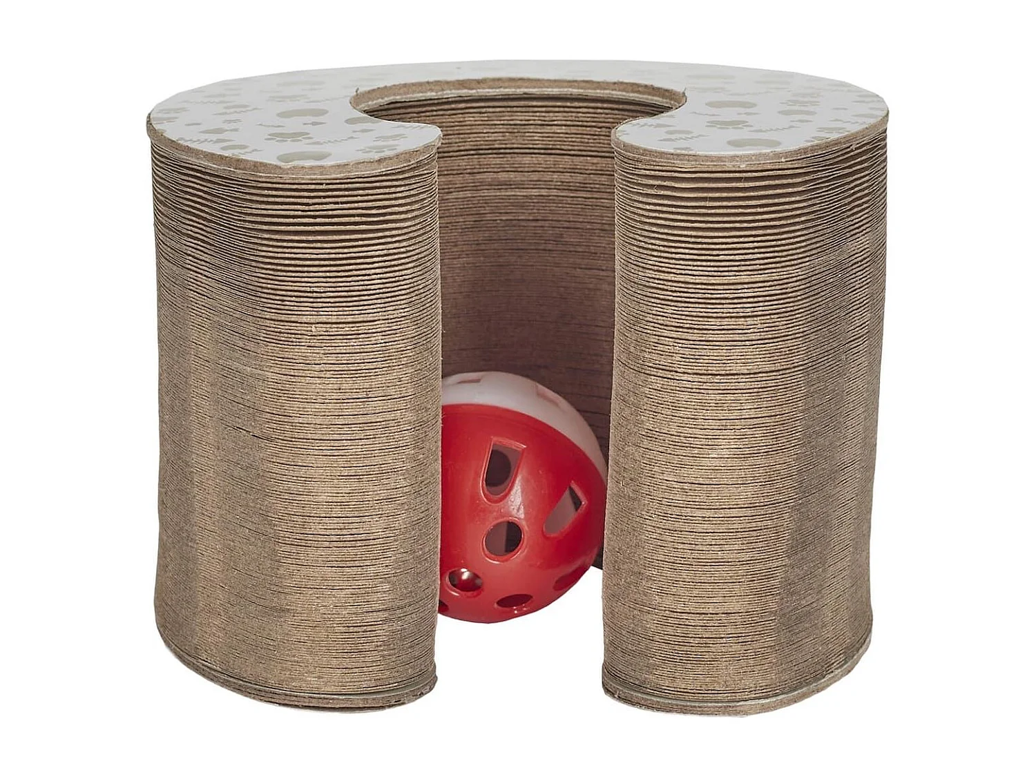 Jeu griffoir pour chat pliable avec 1 balle