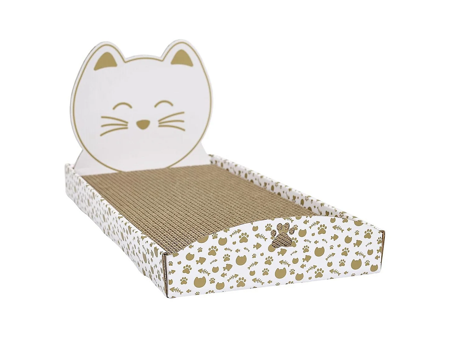 Griffoir pour chat en forme de lit avec tête de lit déco chat