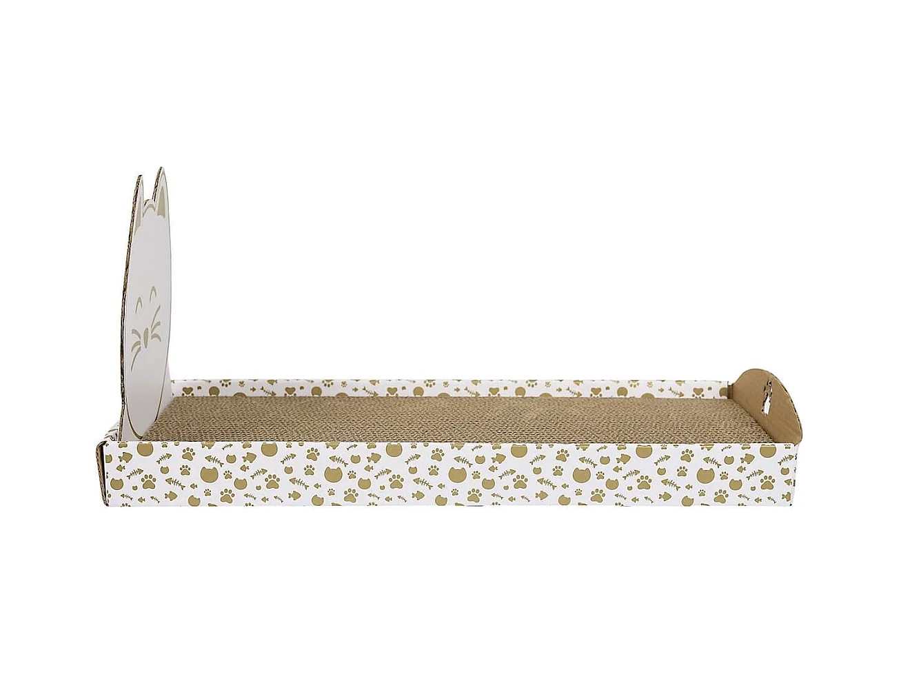 Griffoir pour chat en forme de lit avec tête de lit déco chat