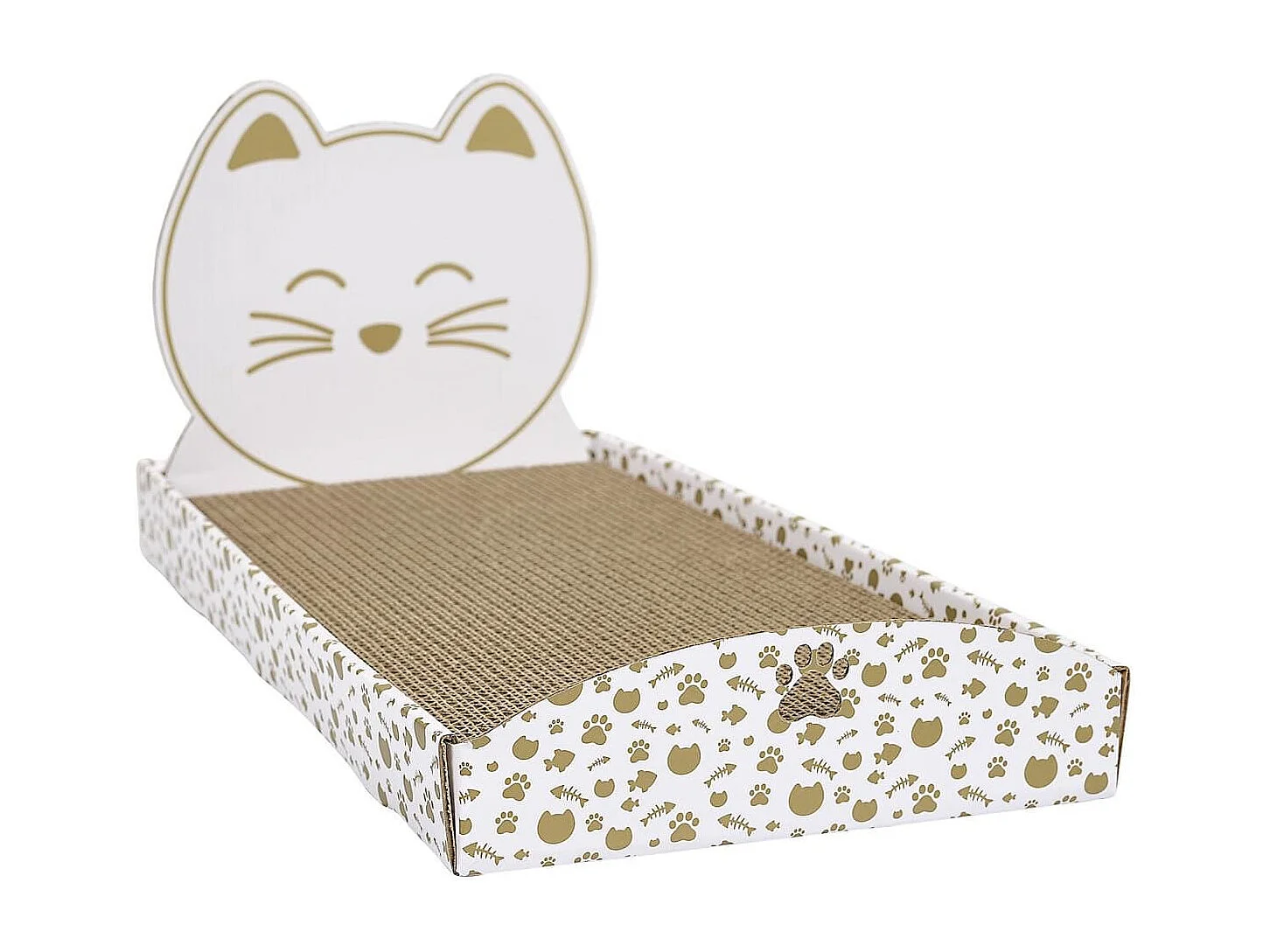 Griffoir pour chat en forme de lit avec tête de lit déco chat