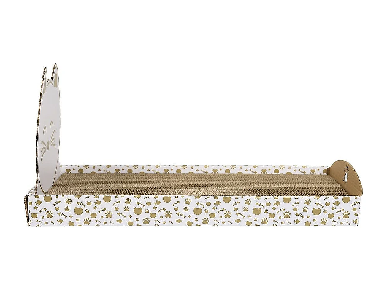 Griffoir pour chat en forme de lit avec tête de lit déco chat