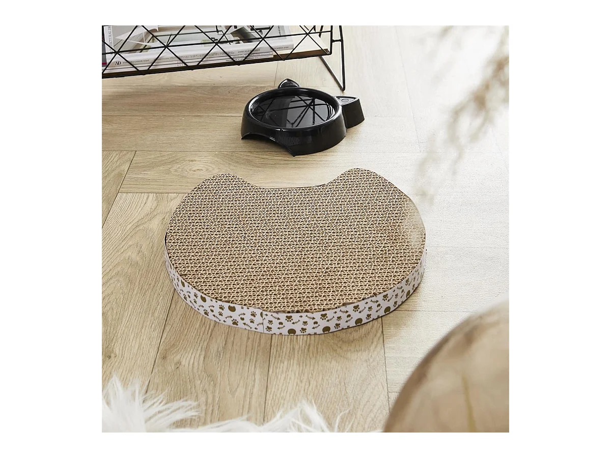 Griffoir pour chat en forme de tête de chat