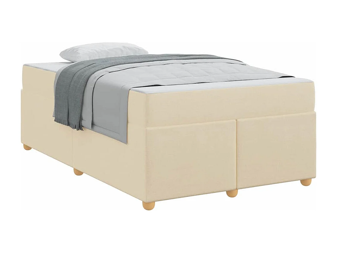 Estrutura da Cama com colchão Creme 120 x 190 cm tecido