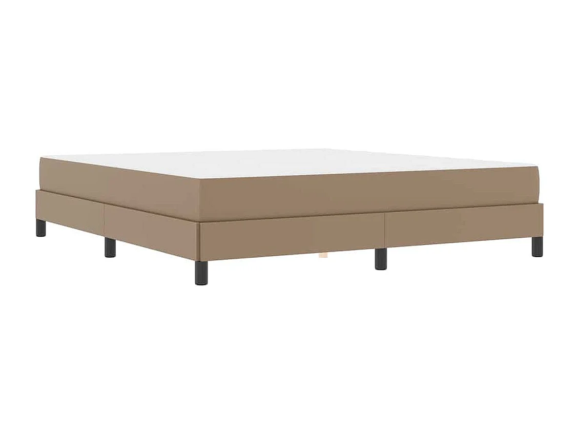 Cama com colchão Cappuccino 180 x 200 cm Couro sintético