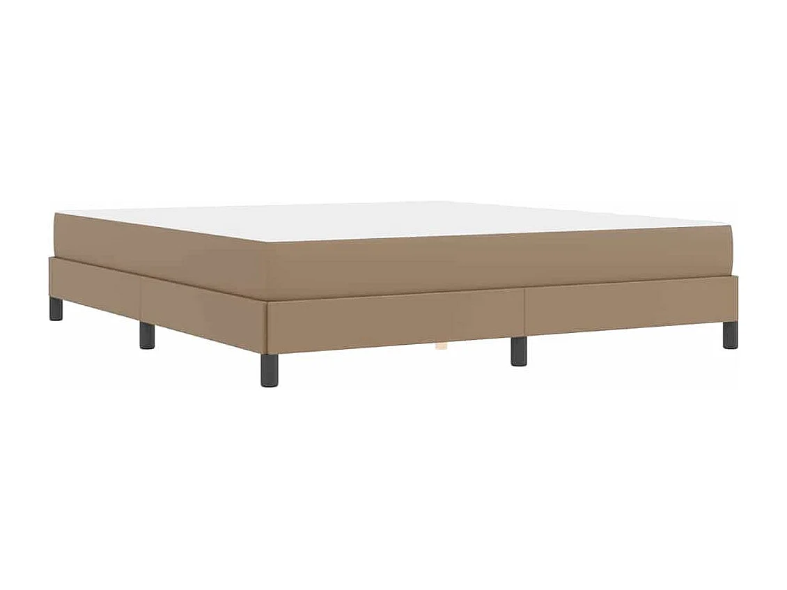 Cama com colchão Cappuccino 180 x 200 cm Couro sintético