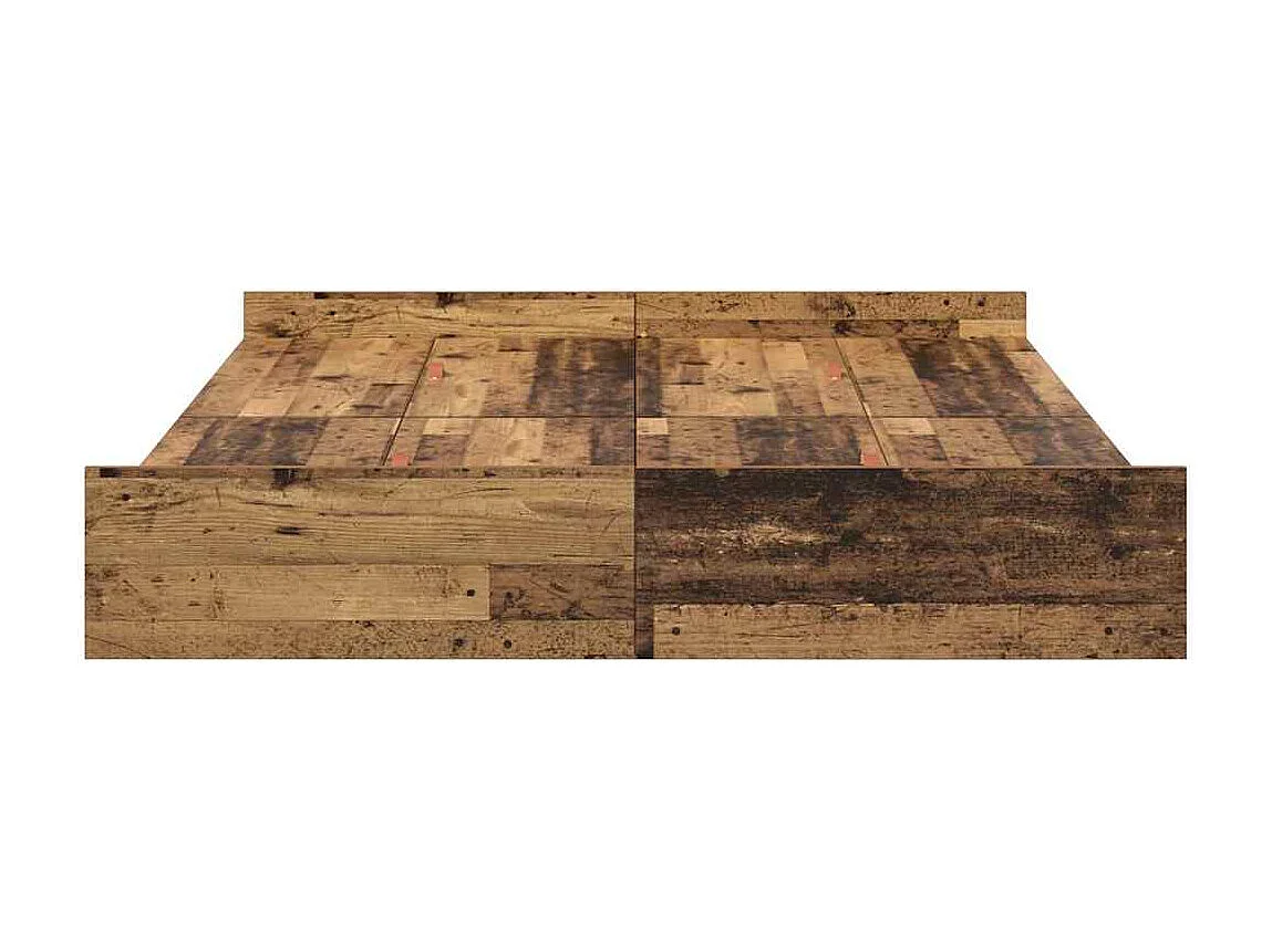 Cadre de lit avec rangement Bois ancien 135 x 190 cm