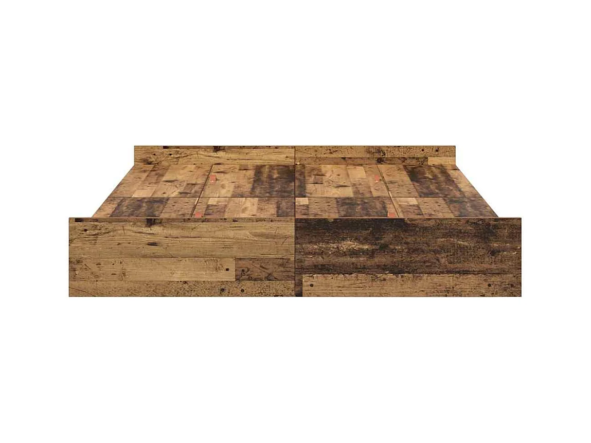 Cadre de lit avec rangement Bois ancien 135 x 190 cm