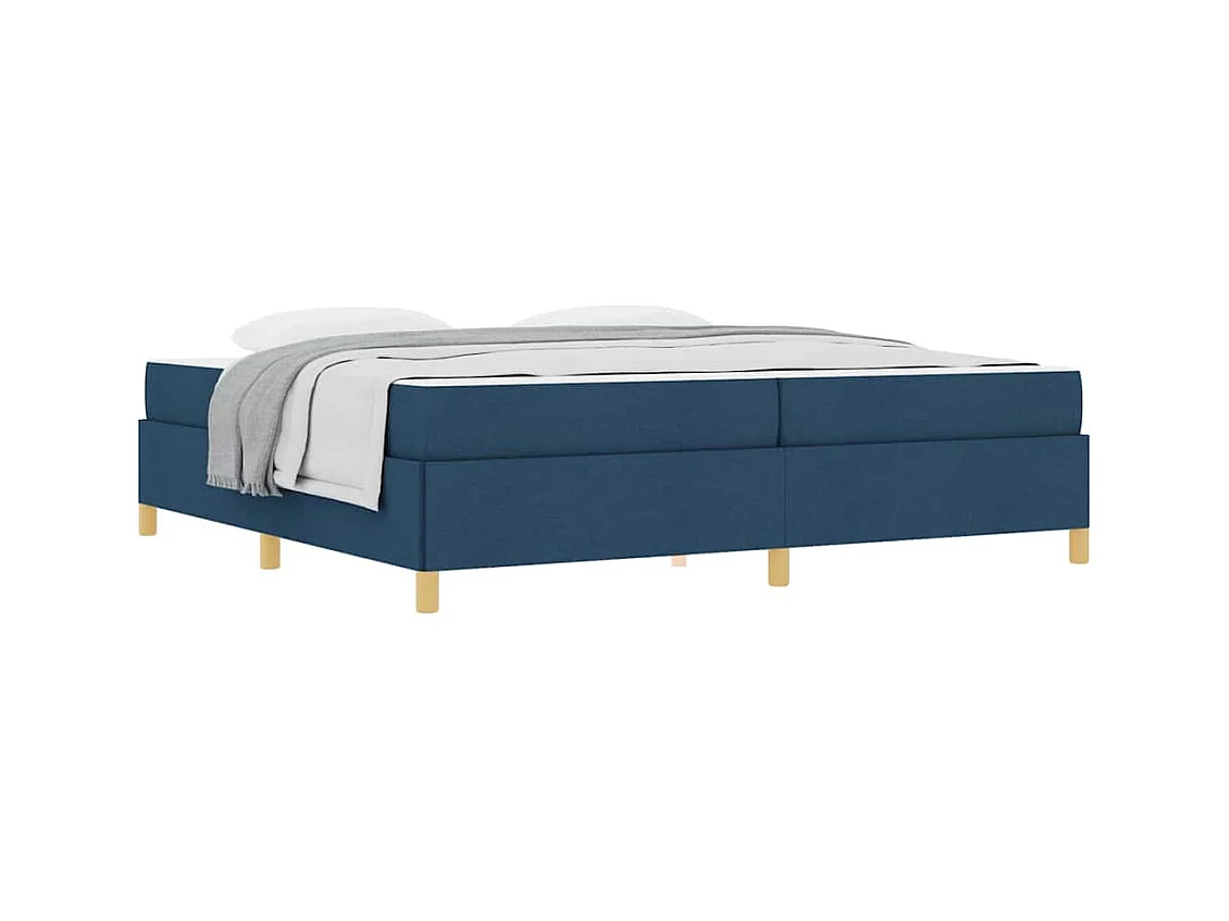 Cama Box Azul e Azul Escuro e Branco 200 x 200 cm tecido