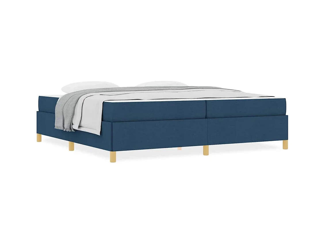 Cama Box Azul e Azul Escuro e Branco 200 x 200 cm tecido
