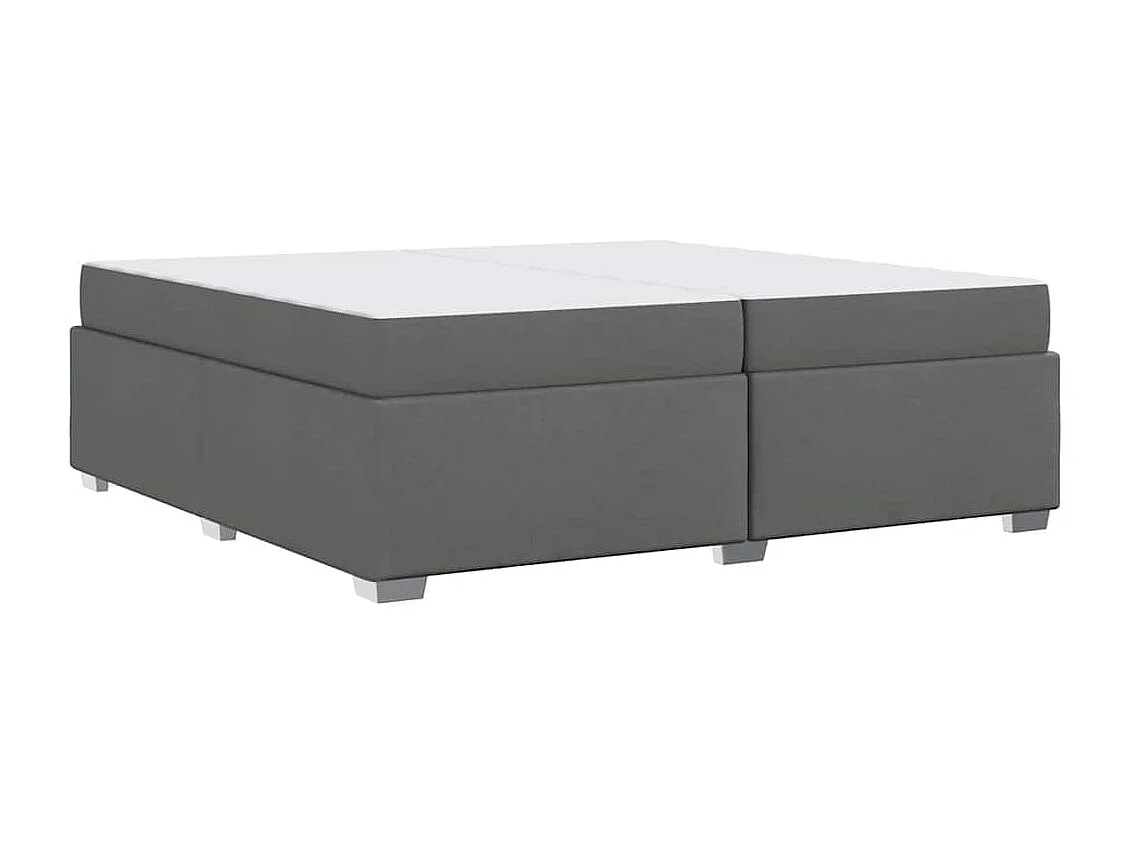 Estructura de cama Gris oscuro 200 x 200 cm tela