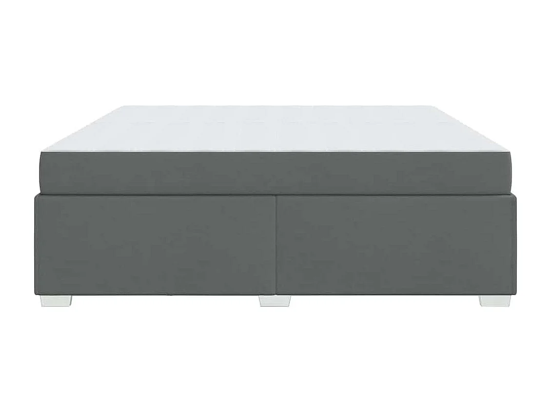 Estructura de cama Gris oscuro 200 x 200 cm tela