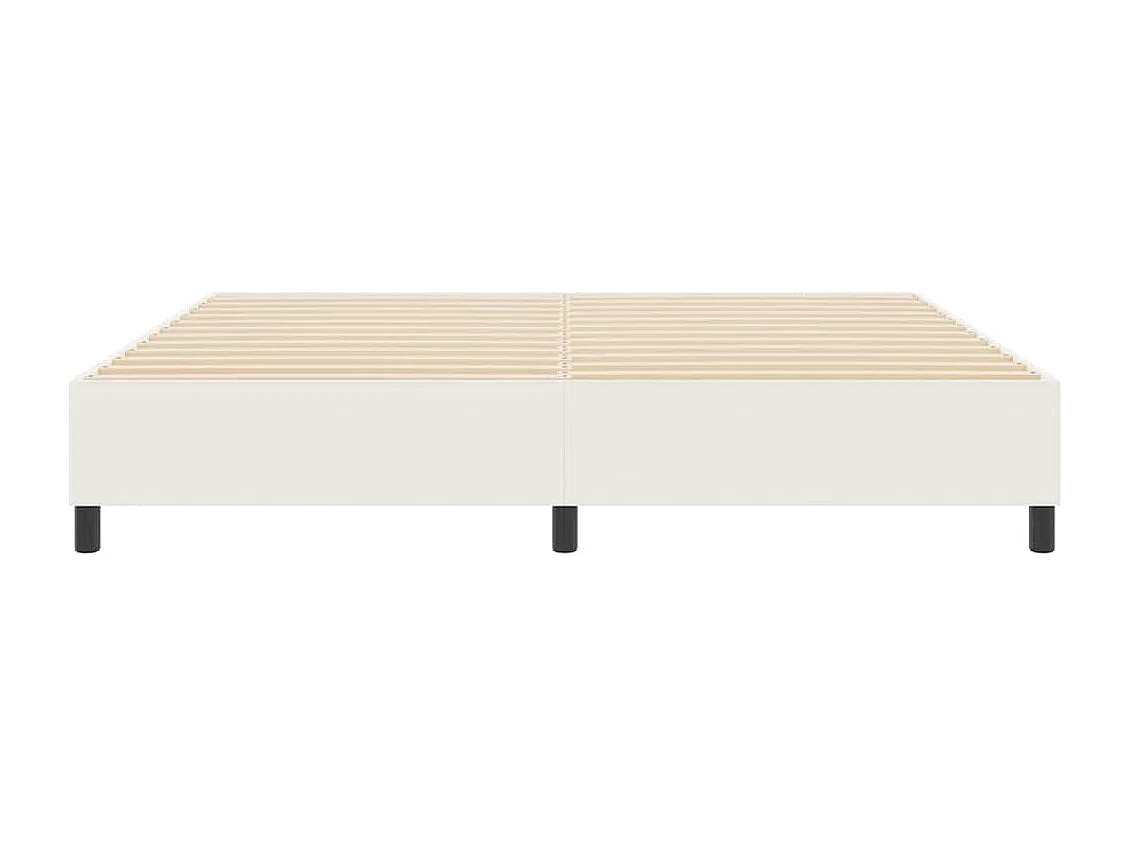Cama tipo Box Spring Crema 200 x 200 cm Telas de pana