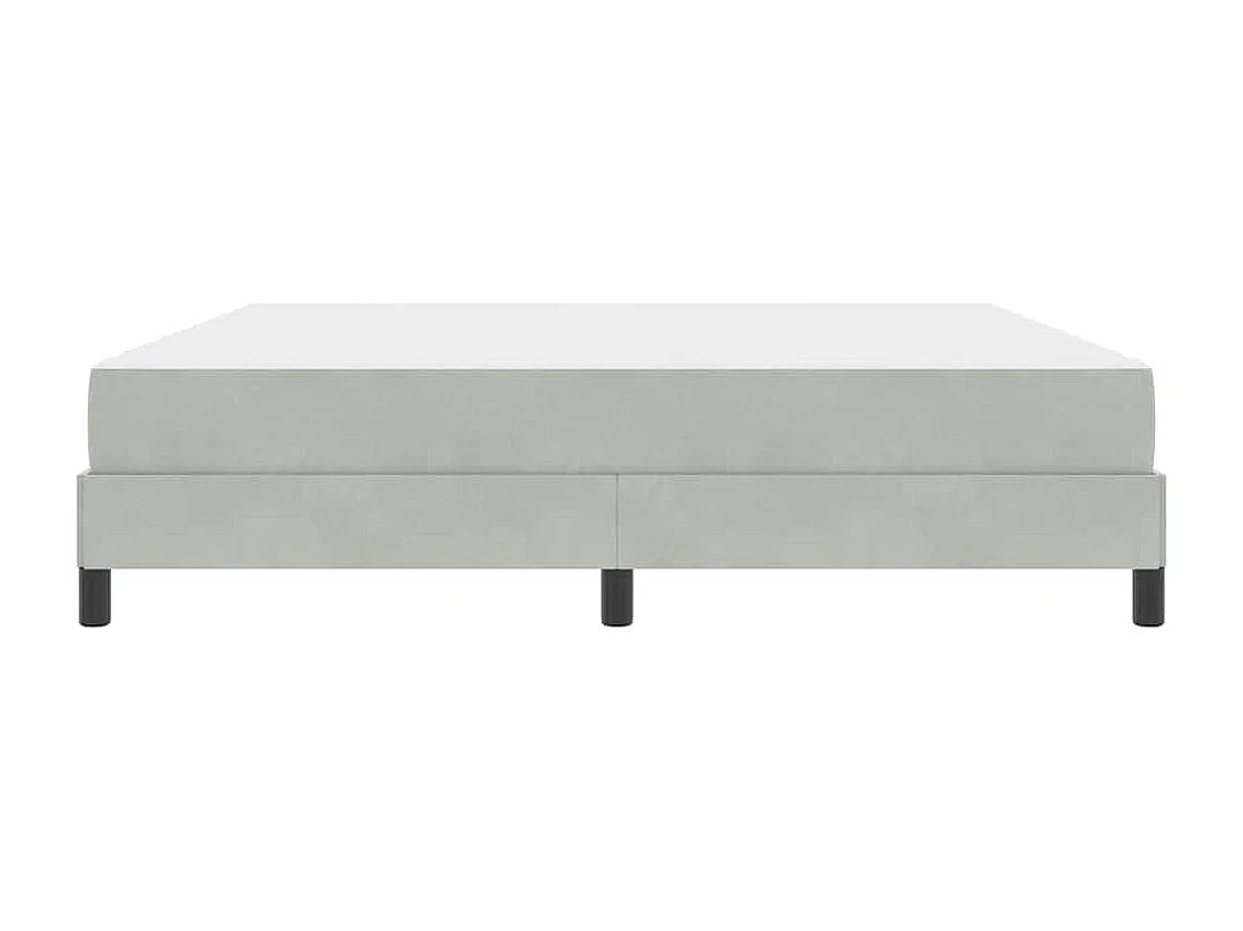 Cadre de lit avec matelas Gris clair 180 x 200 cm Velours