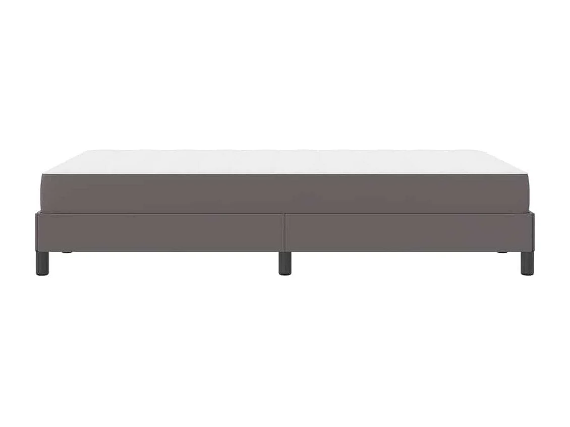 Cadre de lit avec matelas Gris 120 x 200 cm Faux cuir