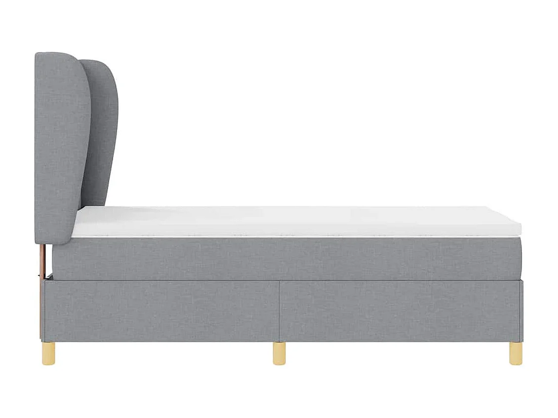 Cadre de lit avec matelas gris foncé 90x190 cm Gris clair