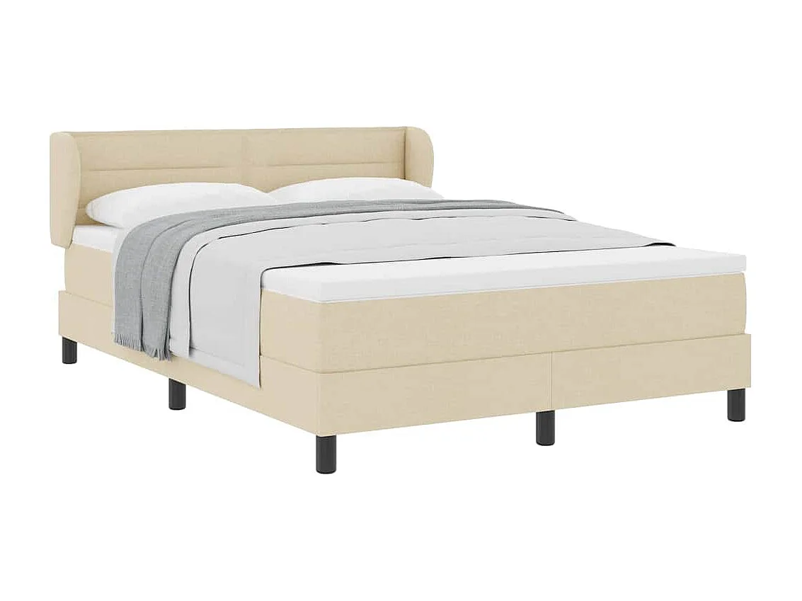 Boxspringbed met matras met matras Crème 160 x 200 cm Stof