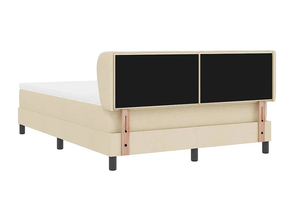 Boxspringbed met matras met matras Crème 160 x 200 cm Stof
