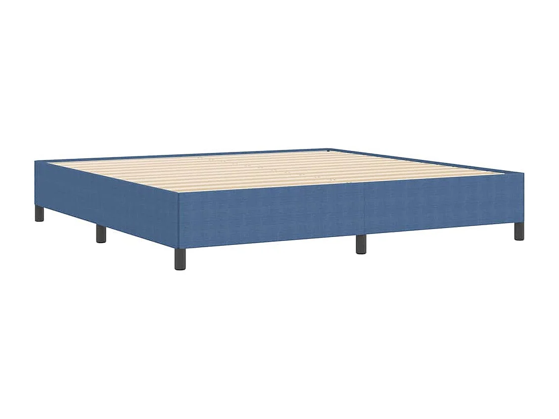 Bedframe Blauw 200 x 200 cm Katoenen stof