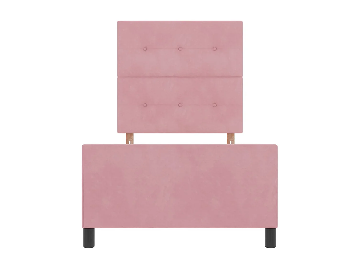 Bedframe met hoofdeinde Roze 90 x 200 cm Fluweel