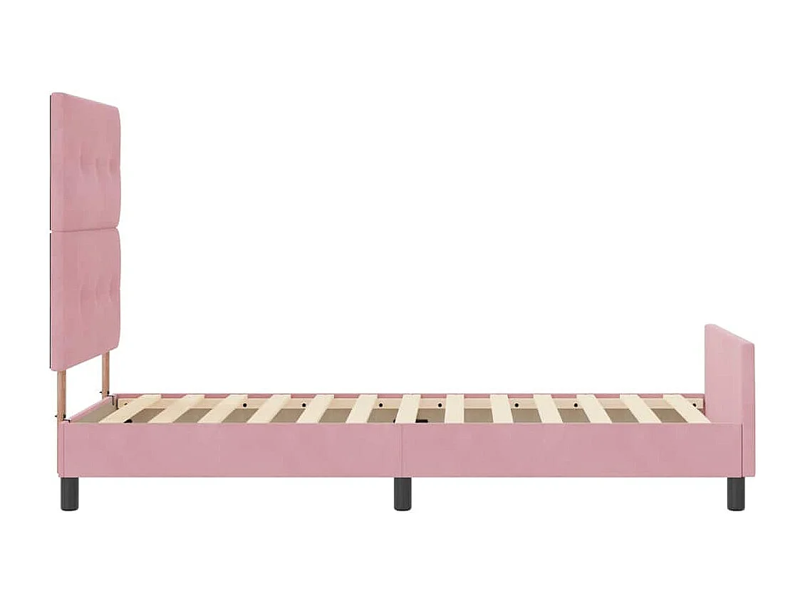 Bedframe met hoofdeinde Roze 90 x 200 cm Fluweel