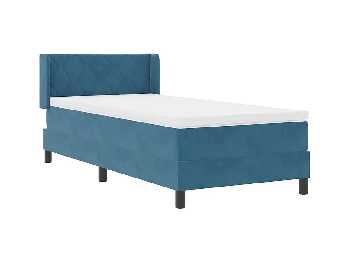 Cama con Somier y Colchón Negra 100x200 cm Terciopelo