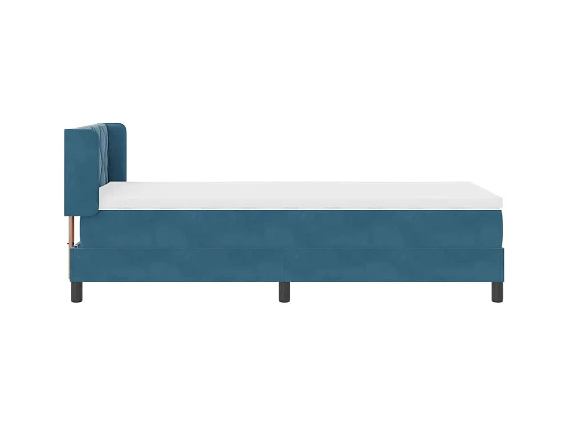 Cama con Somier y Colchón Negra 100x200 cm Terciopelo