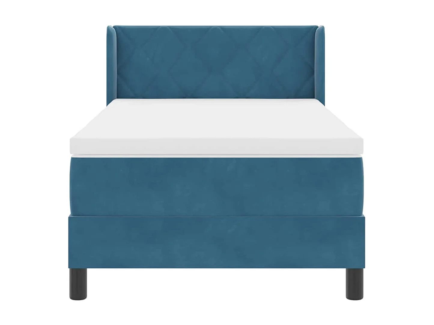 Cama con Somier y Colchón Negra 100x200 cm Terciopelo