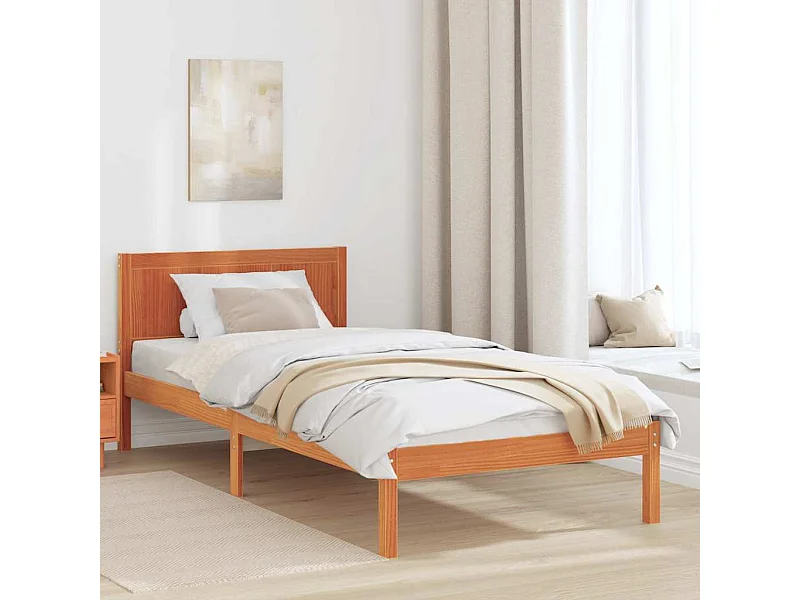 Cadre de lit Marron 80 x 200 cm Bois de pin massif