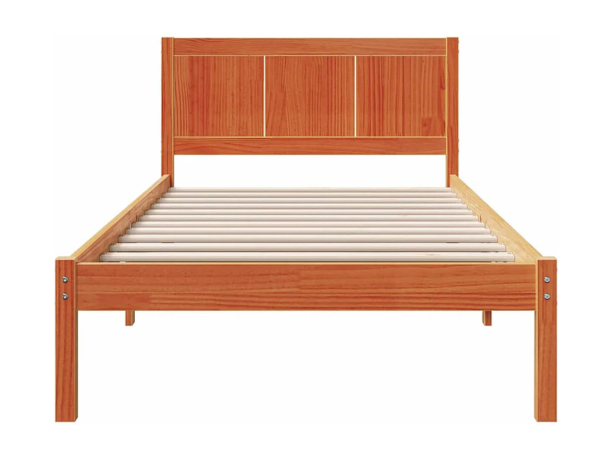 Estructura de cama Marrón 80 x 200 cm Madera maciza de Pino