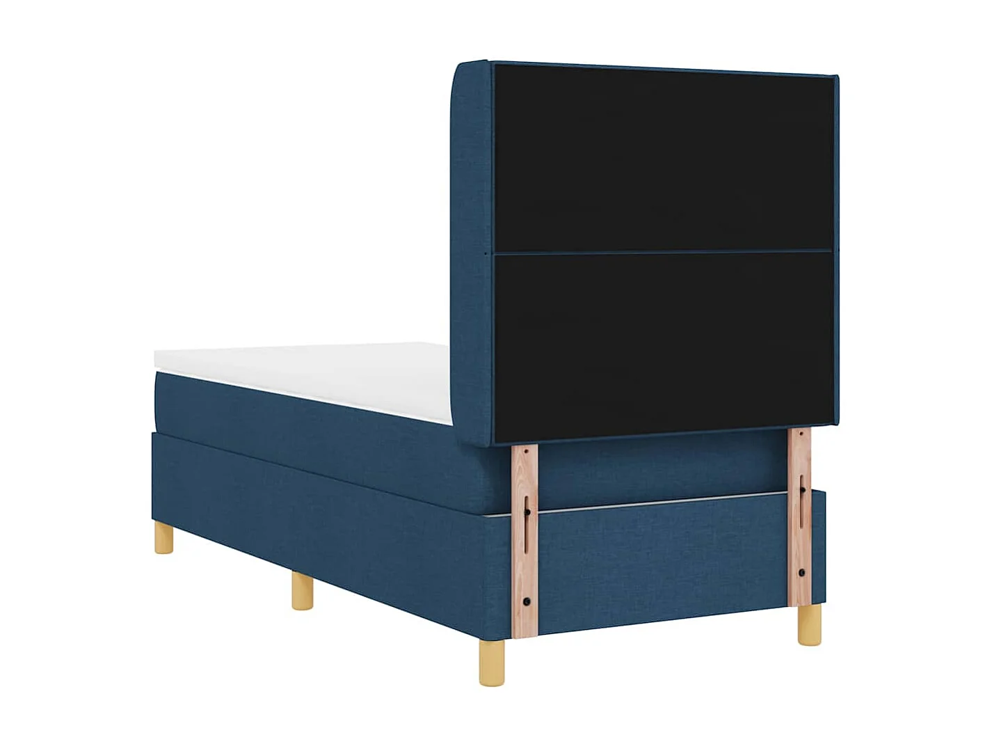 Cama con Somier con colchón con cabecera Azul 80 x 200 cm tela