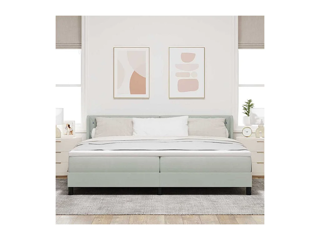 Cadre de lit avec matelas noir 100x200 cm en velours