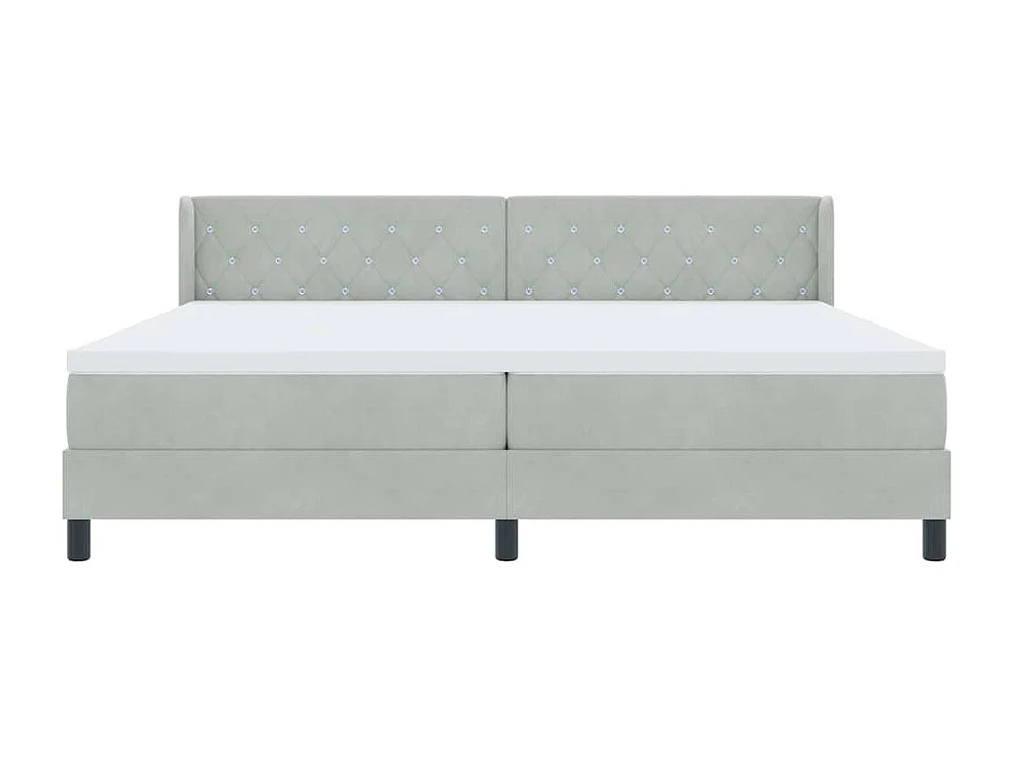 Cadre de lit avec matelas noir 100x200 cm en velours