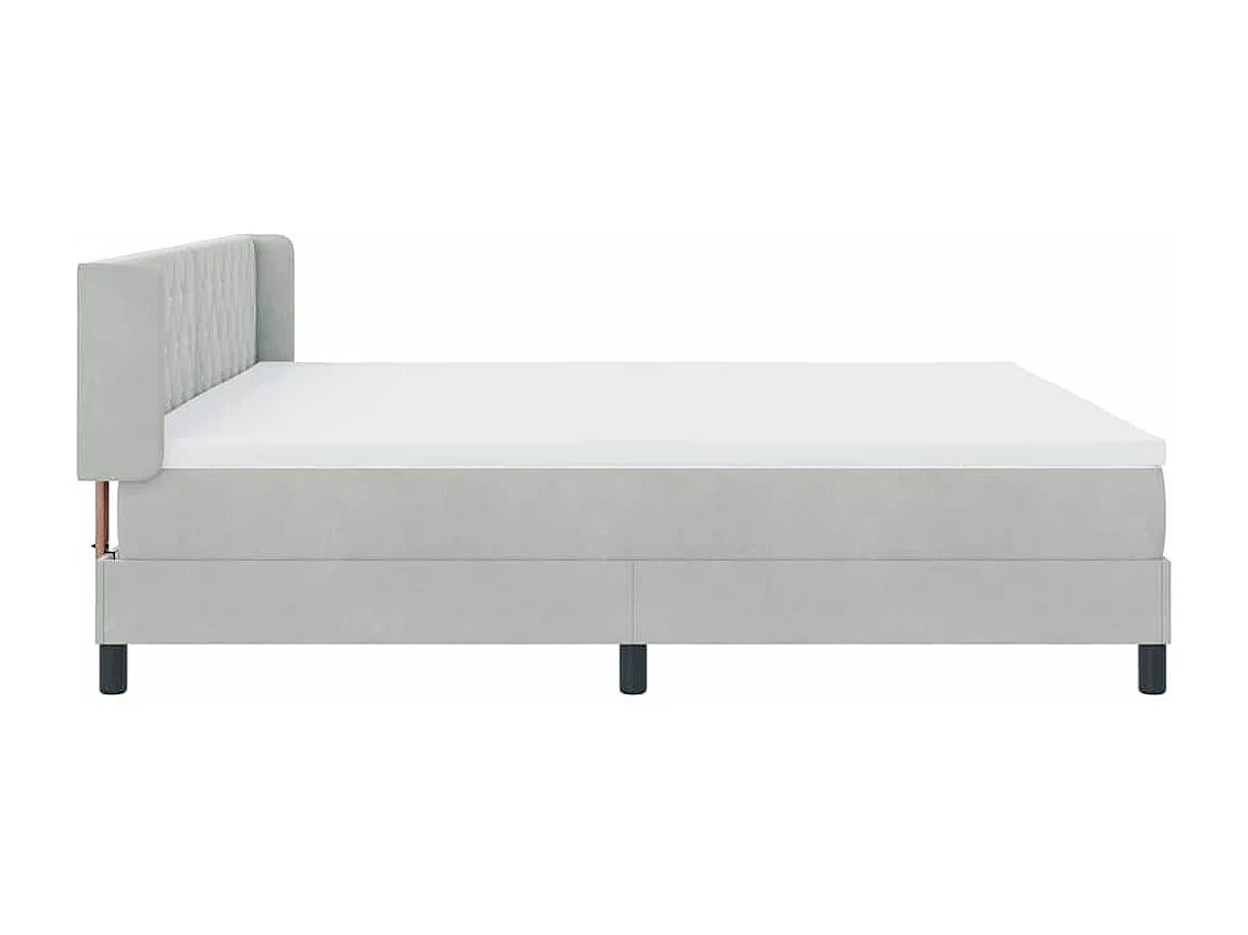 Cadre de lit avec matelas noir 100x200 cm en velours