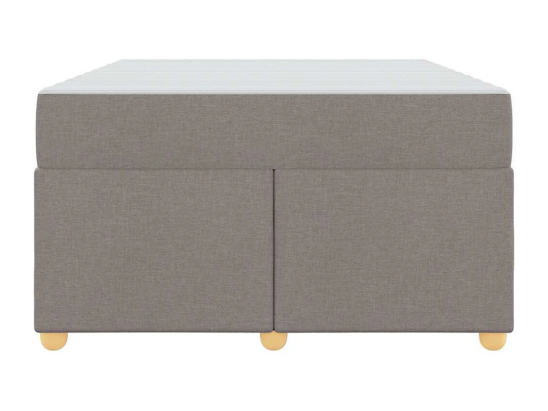 Cadre de lit avec matelas Taupe 120 x 200 cm tissu
