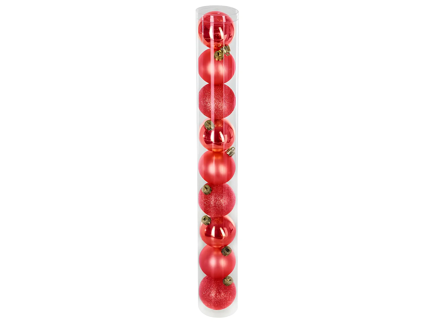 Déco de sapin Lot de 9 Boules de Noël D 6 cm - Rouge