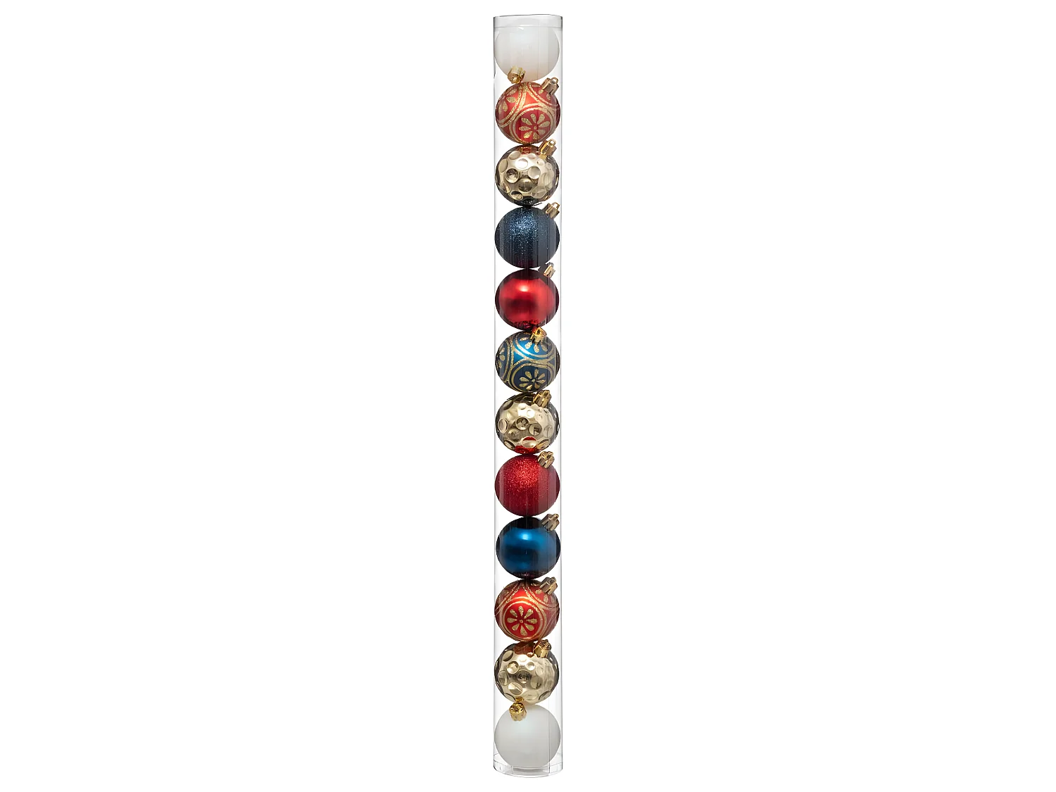 Déco de sapin Lot de 12 Boules de Noël D 6 cm - Multicolore